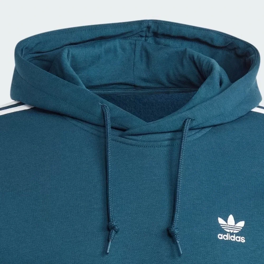 Adidas Teal Adicolor Classics Hoodie 3-Stripe Pullover Size Medium